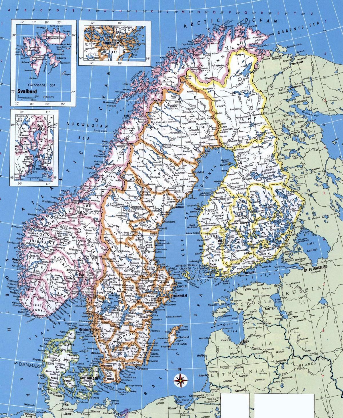 Mapa zehatza Norvegia