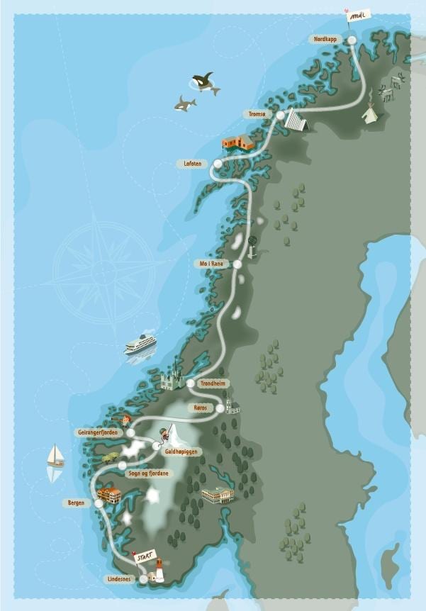 camping Norvegia mapa