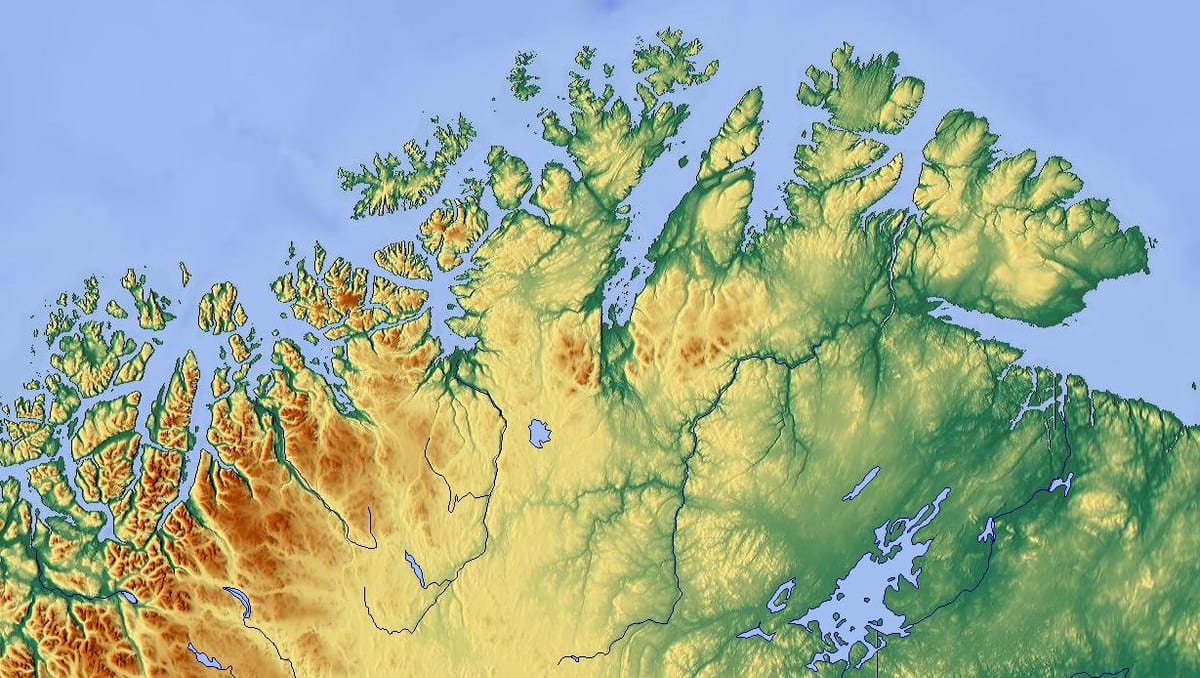 iparraldean Norvegia mapa
