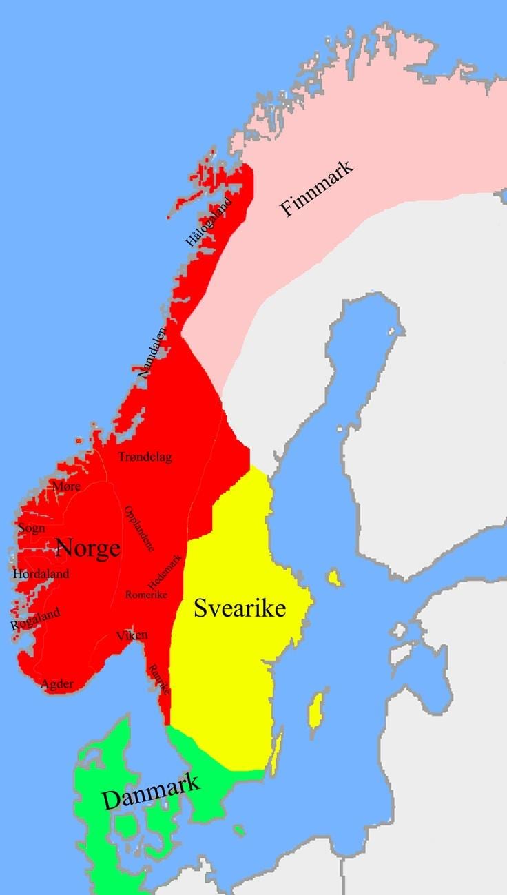 Mapa Norvegia mugak