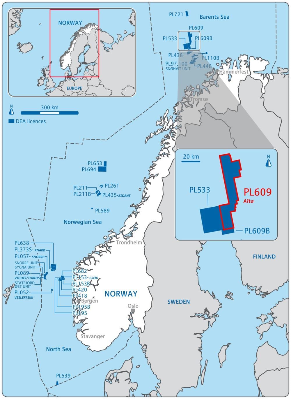 Mapa Norvegia olioa