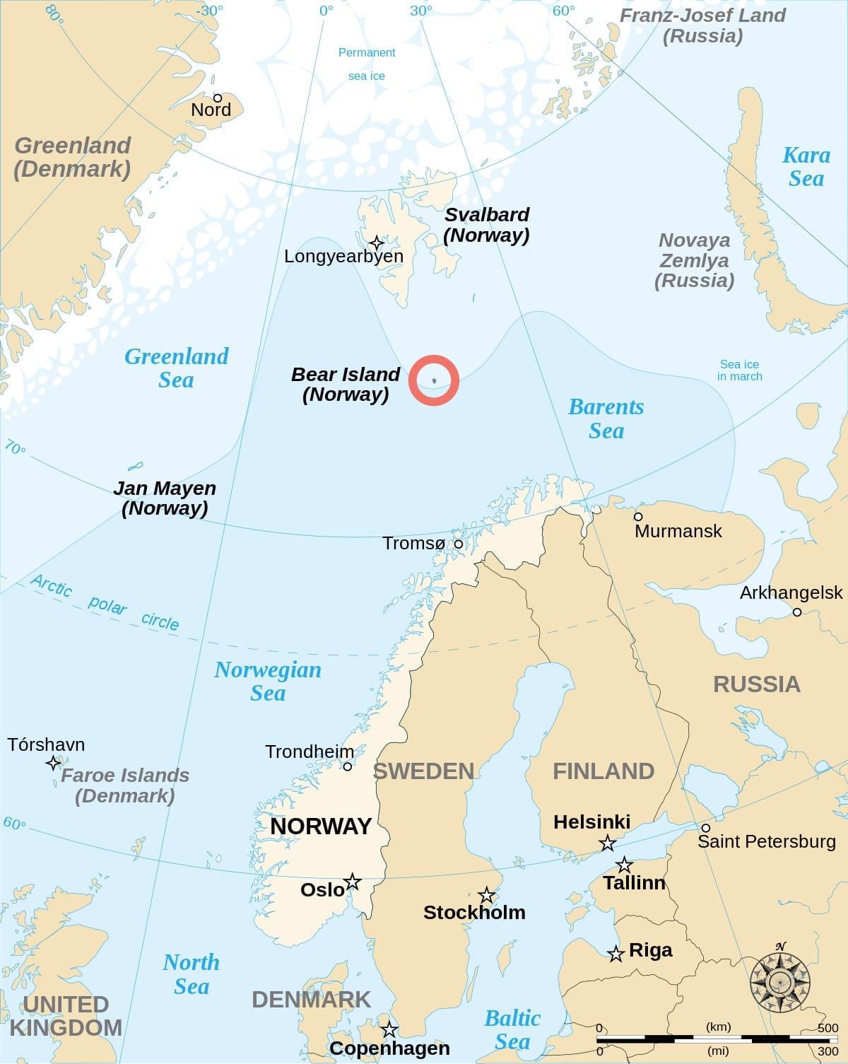Mapa Norvegia uharteak 