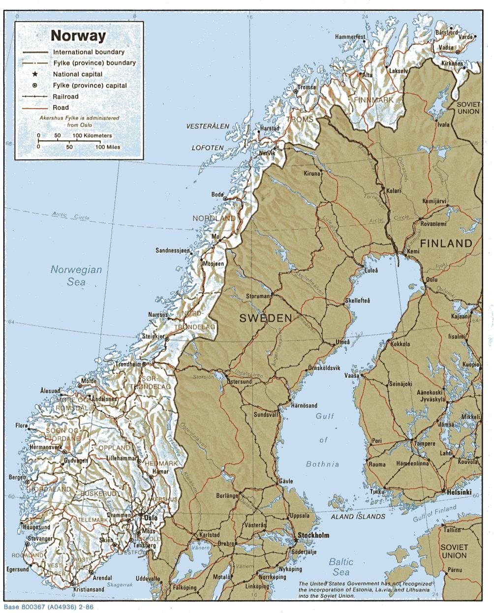 geografia-mapa Norvegia