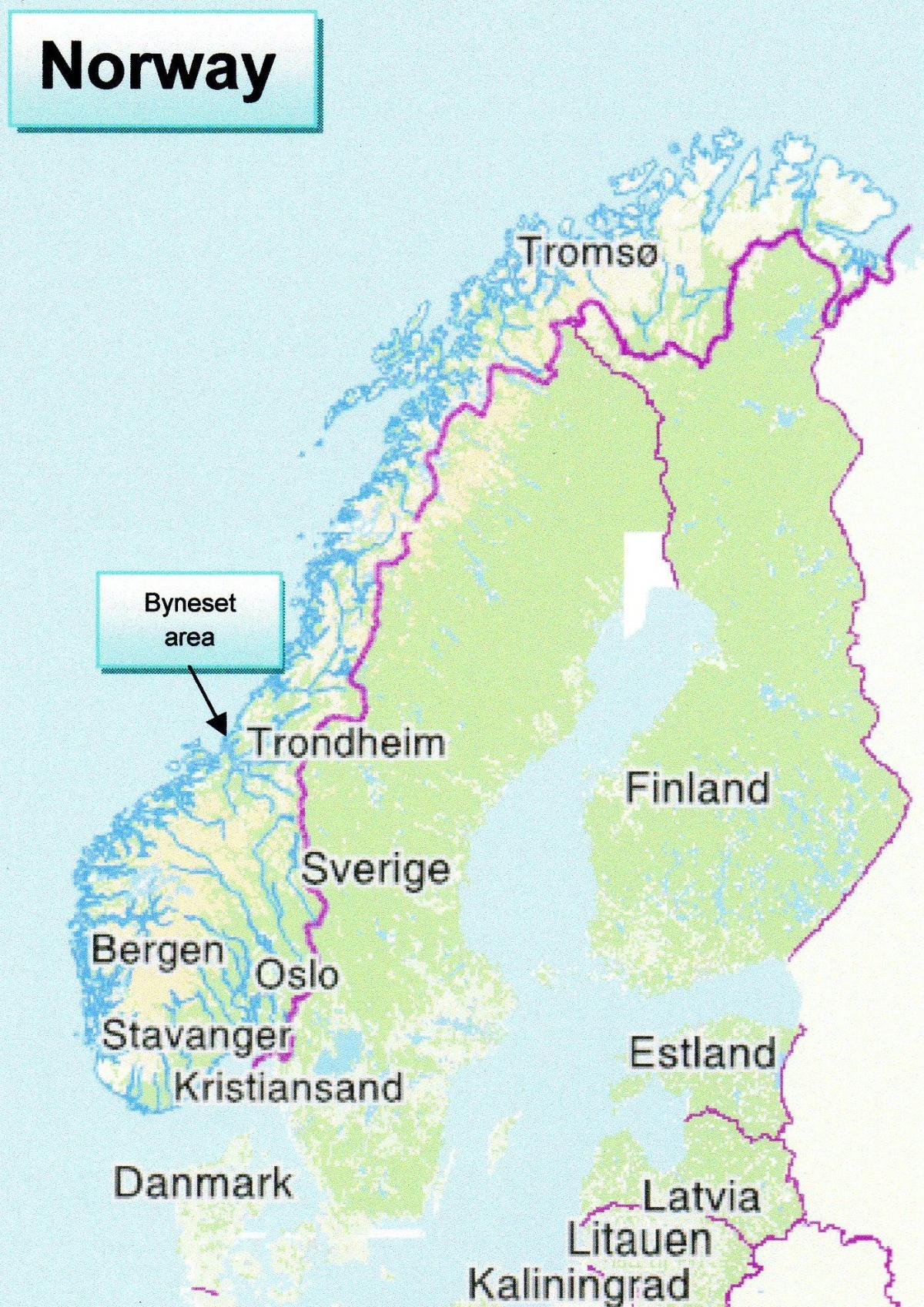 Mapa trondheim, Norvegia