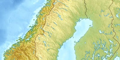 Mapa fisikoa Norvegia