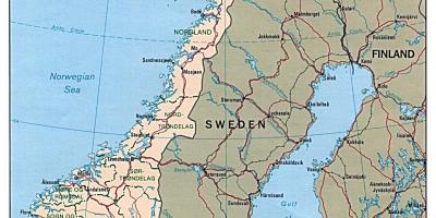 Gidatzeko mapa Norvegia