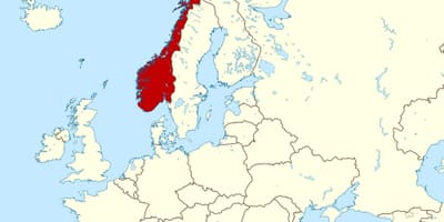 Norvegia mapan europa