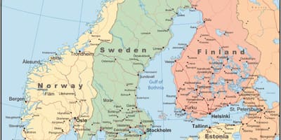 Mapa Norvegia herrialde