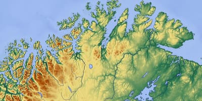 Iparraldean Norvegia mapa