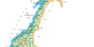 Mapa Norvegia kota