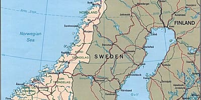 Mapa Norvegia latitudea