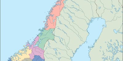 Mapa Norvegia bektorea