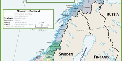 Mapa politiko Norvegia 