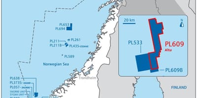 Mapa Norvegia olioa