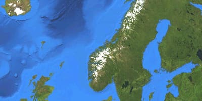 Mapa satelite Norvegia