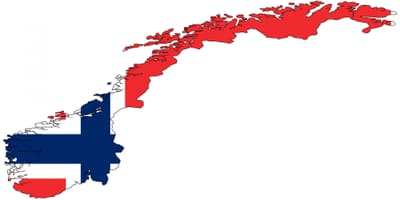 Norvegia mapa bandera