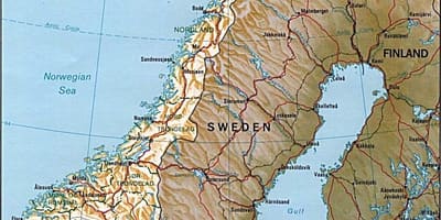 Mapa Norvegiako mendi