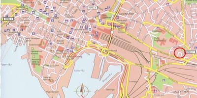 Mapa oslo, Norvegia hiriaren erdigunean