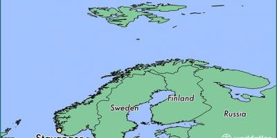 Mapa stavanger Norvegia