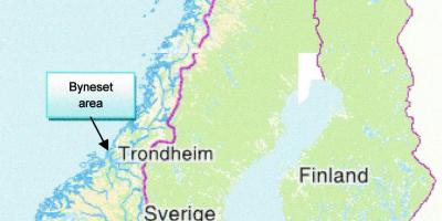 Mapa trondheim, Norvegia