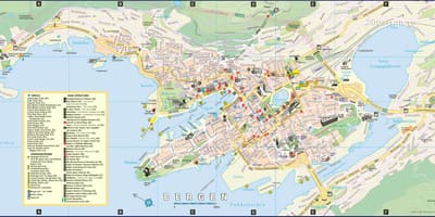 Kale-mapa Norvegiako bergen
